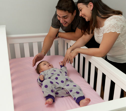 To reduce the risk of SIDS, put your baby to sleep on her back.