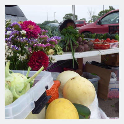 Children love the sights and smells of the Farmers Market.