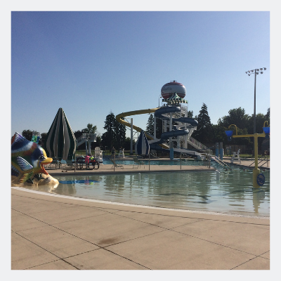 Kids love the zero-entry pool area at the Redwood Falls Aquatic Center.