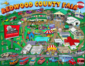 Cartoon Map of the Redwood County Fairgrounds