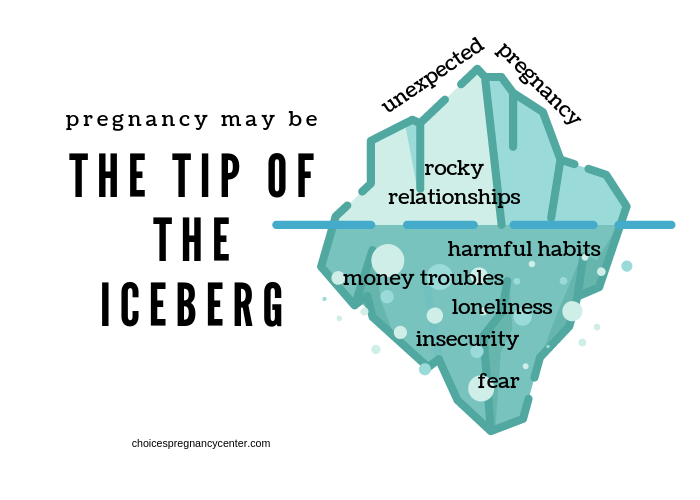 Unexpected pregnancy may be the tip of life's iceberg. Life Coaching can transform the whole life.