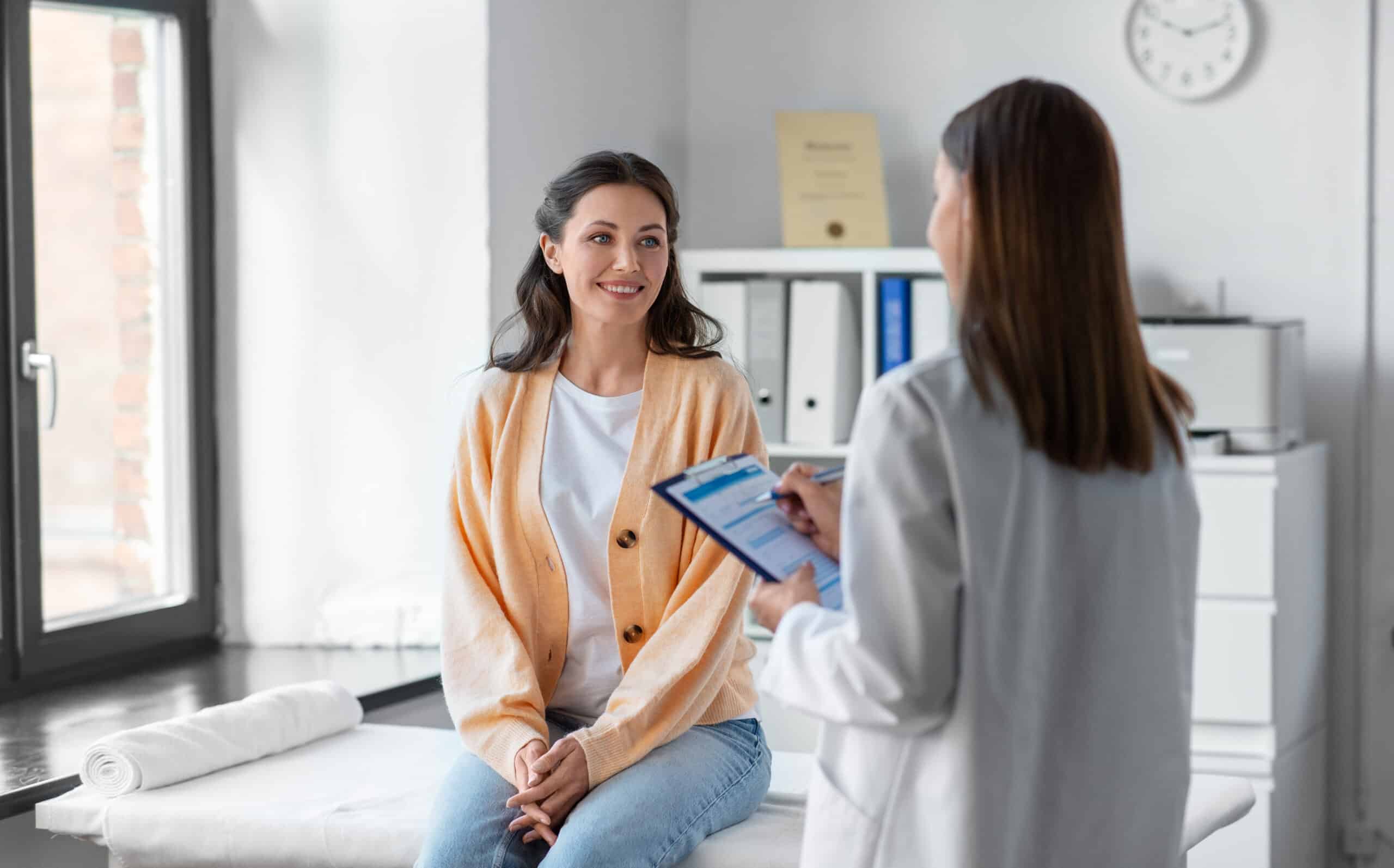 Woman at Choices Pregnancy Center for STI testing Woman at Choices Pregnancy Center for STI testing