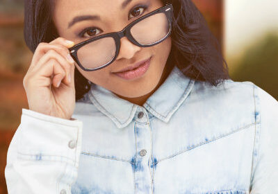 Smart Girl in Glasses