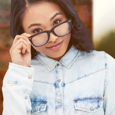 Smart Girl in Glasses