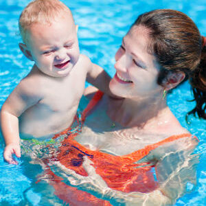 Mom and Baby Swimming