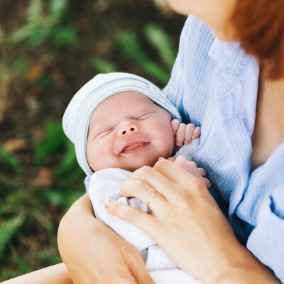 Smiling Newborn Baby